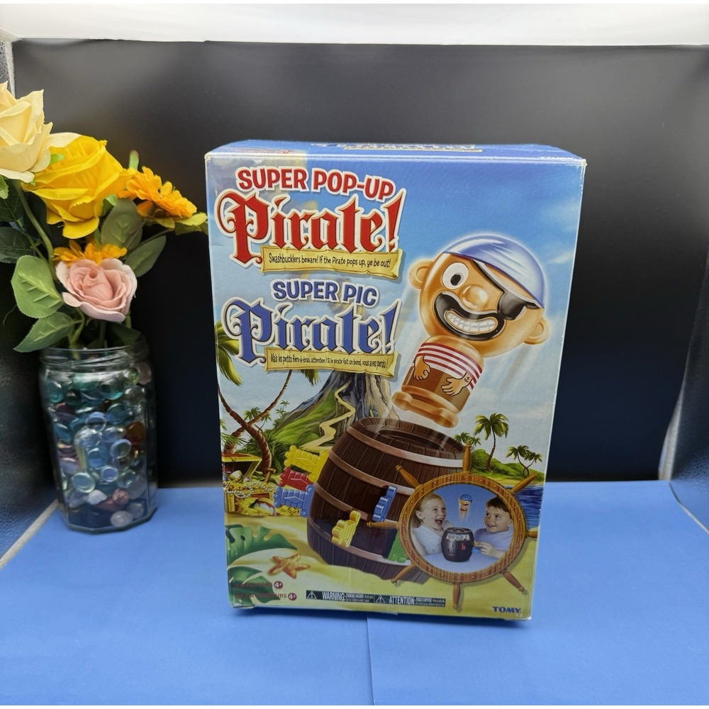 Super Pop Up Pirate Barrel Toy Super Pirate Pic Kids Game Vintage 100% Complete